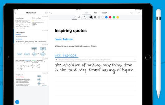 Handwriting notes app ipad